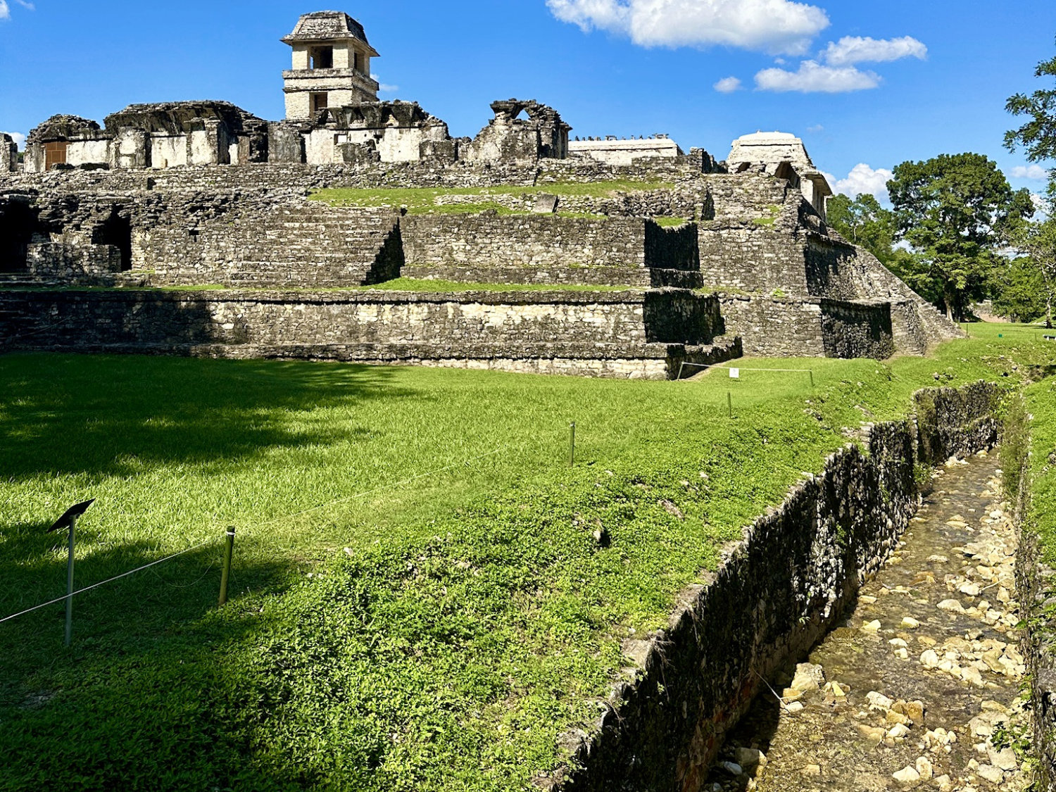 Ancient Maya aqueduct system at Palenque