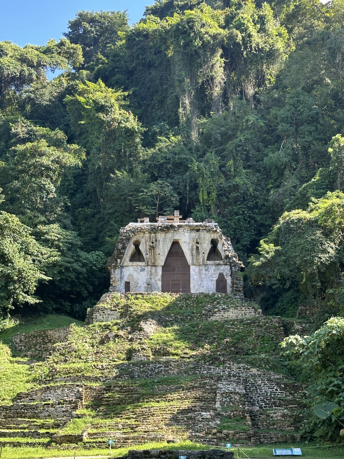 Temple of the Foliated Cross showing Maya religious architecture