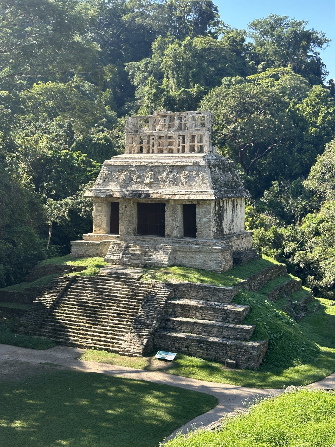Temple of the Sun with its elaborate architectural decorations